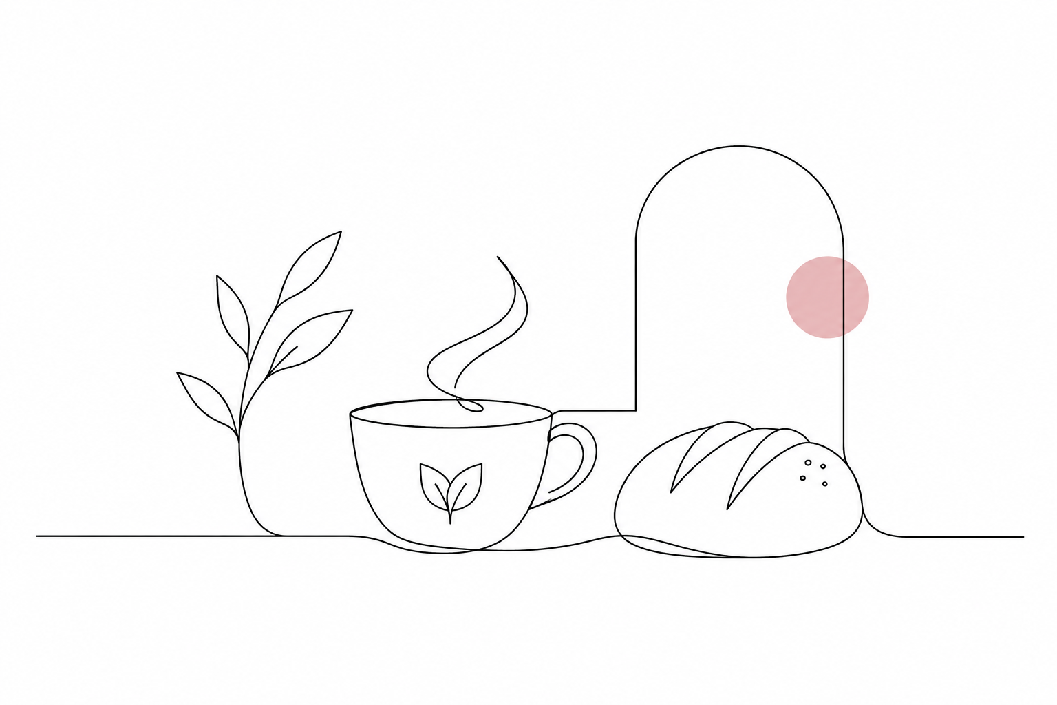 diseño lineas de perspectiva de marca de cafeteria